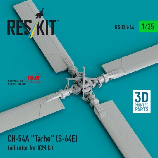 CH-54A Tarhe(S-64E) tail rotor for ICM kit (3D Printed), 1/35 - Res...