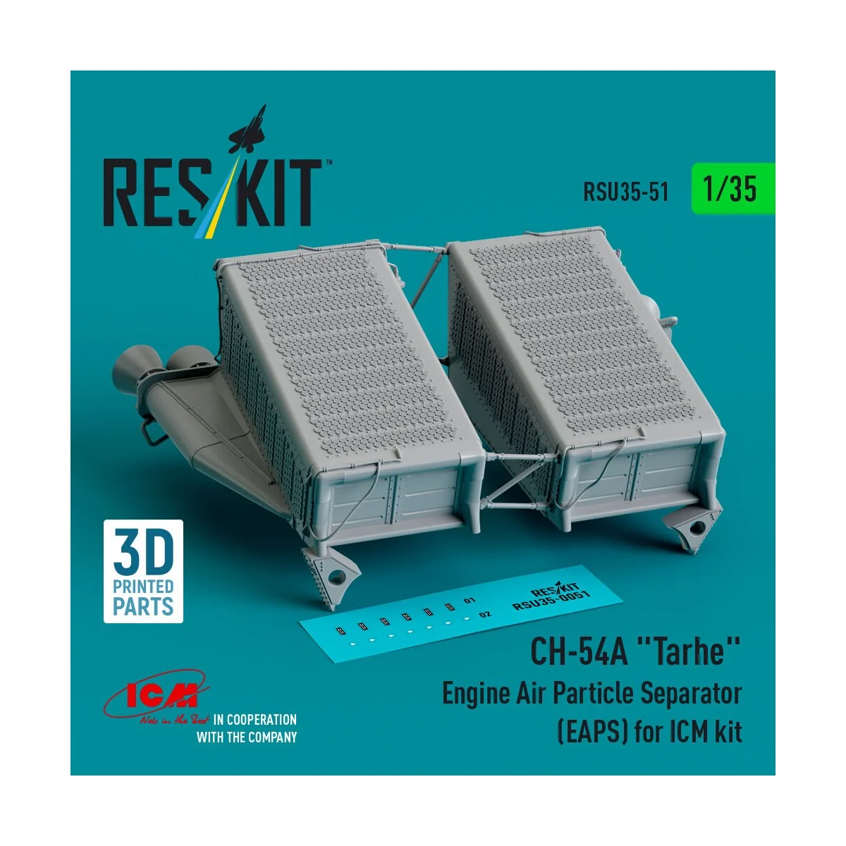 CH-54A Tarhe Engine Air Particle Separator (EAPS) for ICM kit (3D P... CH-54A Tarhe Engine Air Particle Separator (EAPS) for ICM kit (3D P...