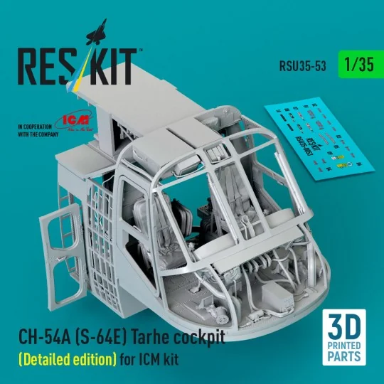 CH-54A (S-64E) Tarhe cockpit (Detailed edition) for ICM kit (3D Pri...