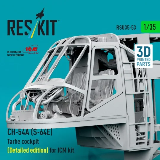 CH-54A (S-64E) Tarhe cockpit (Detailed edition) for ICM kit (3D Pri...