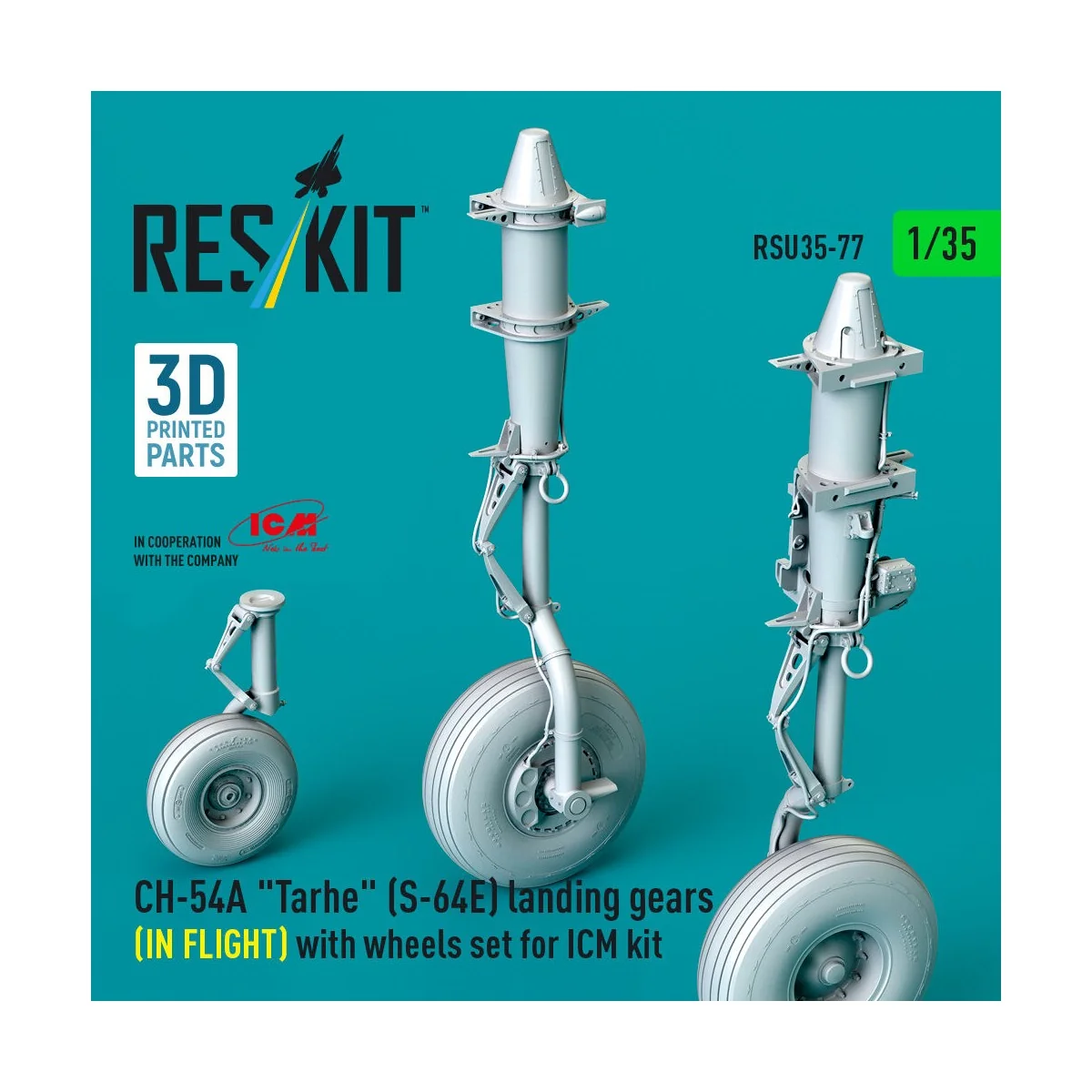 CH-54A Tarhe(S-64E) landing gear (IN FLIGHT) with wheels set for IC... CH-54A Tarhe(S-64E) landing gear (IN FLIGHT) with wheels set for IC...