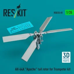 AH-64A Apache tail rotor for Trumpeter kit (3D Printed), 1/35 - Res...