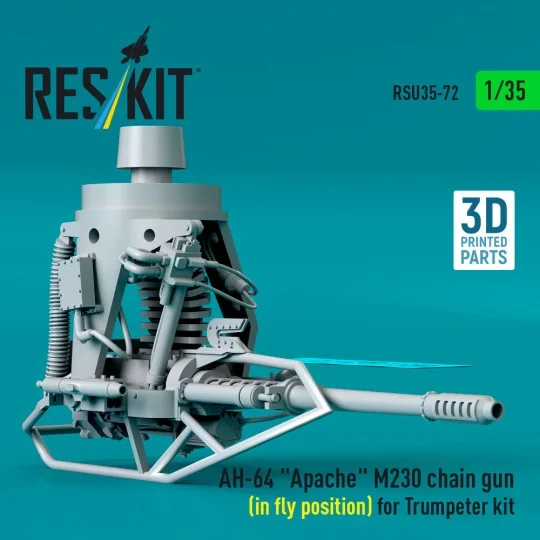 AH-64 Apache M230 chain gun (in fly position) for Trumpeter kit (3D...