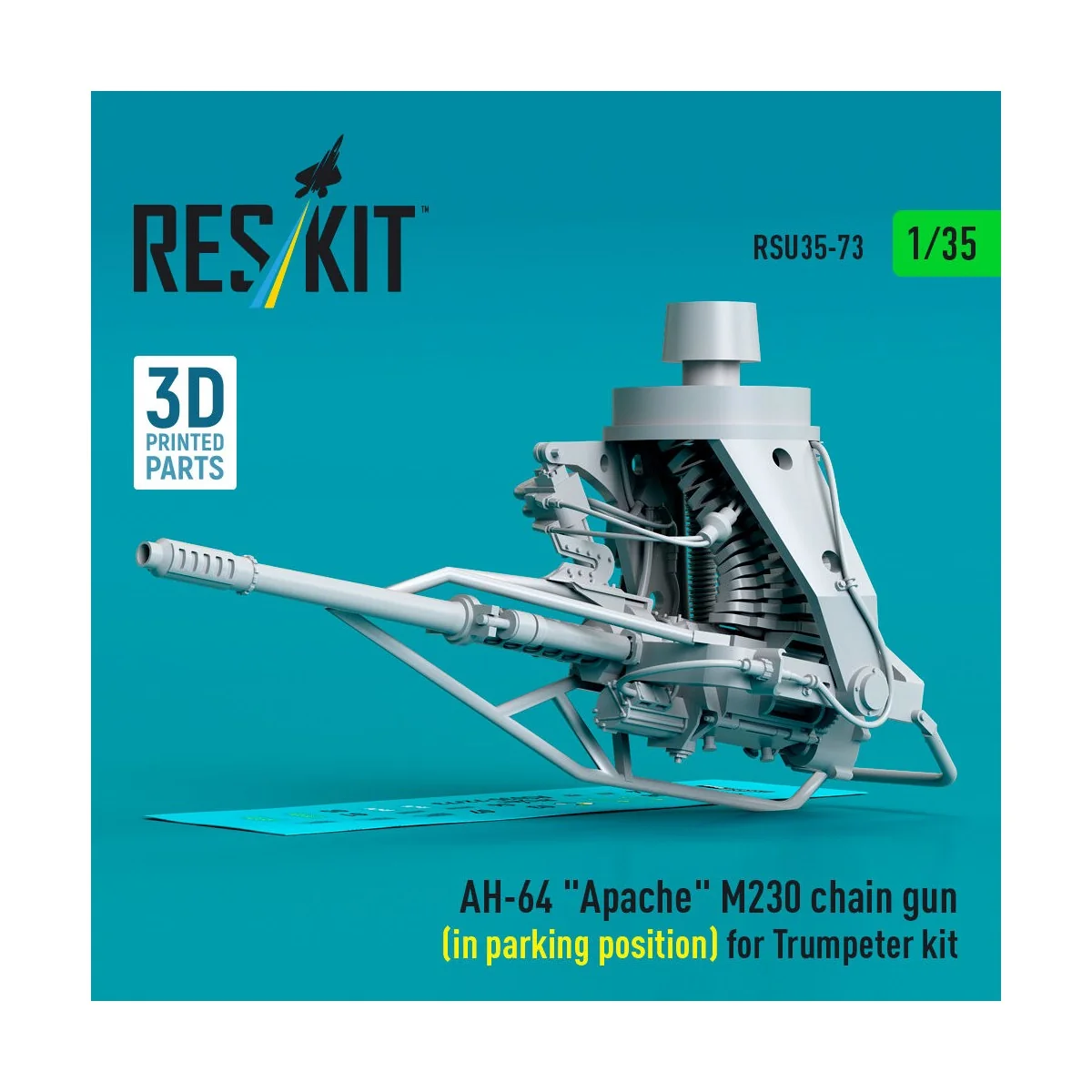AH-64 Apache M230 chain gun (in parking position) for Trumpeter kit...