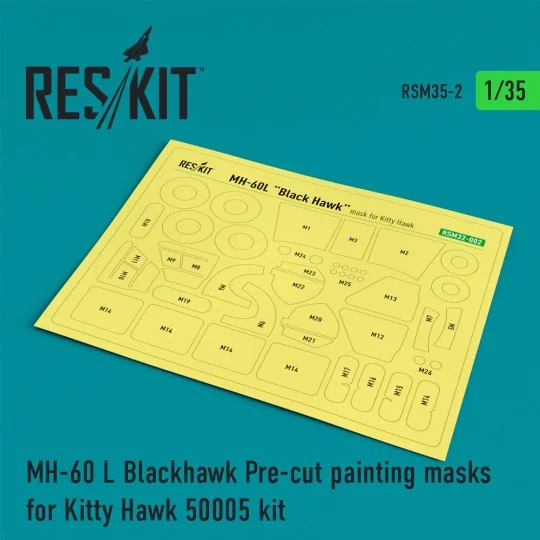 MH-60L Blackhawk Pre-cut painting masks for KittyHawk 50005 kit, 1/... MH-60L Blackhawk Pre-cut painting masks for KittyHawk 50005 kit, 1/...