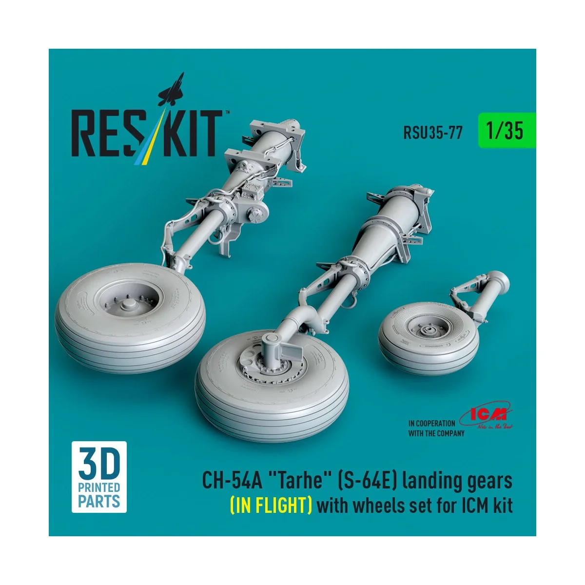 CH-54A Tarhe(S-64E) landing gear (IN FLIGHT) with wheels set for IC... CH-54A Tarhe(S-64E) landing gear (IN FLIGHT) with wheels set for IC...