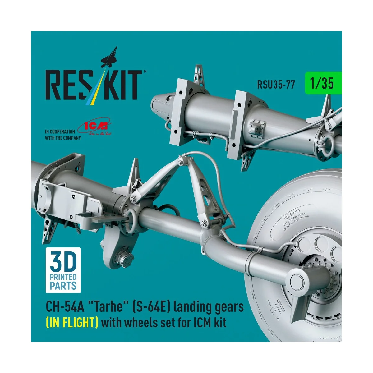 CH-54A Tarhe(S-64E) landing gear (IN FLIGHT) with wheels set for IC... CH-54A Tarhe(S-64E) landing gear (IN FLIGHT) with wheels set for IC...