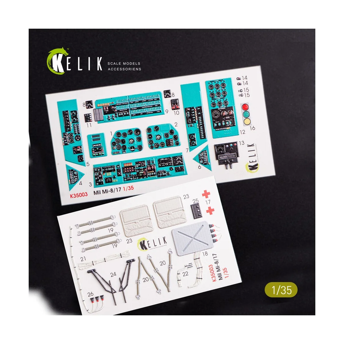 Mi-8MT/Mi-17 interior 3D decals for Trumpeter kit, 1/35 - Kelik K35003