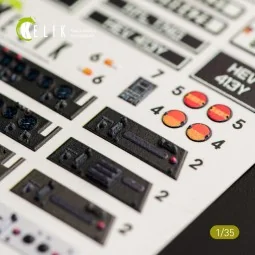 Unimog 404 interior 3D decals for ICM kit, 1/35 - Kelik K35008