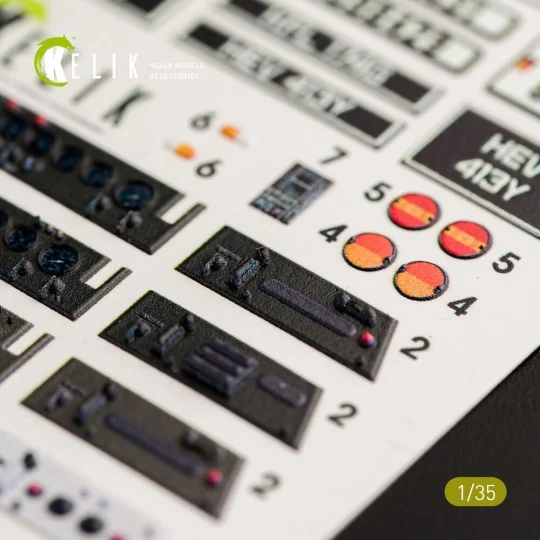 Unimog 404 interior 3D decals for ICM kit 1/35 - Kelik K35008