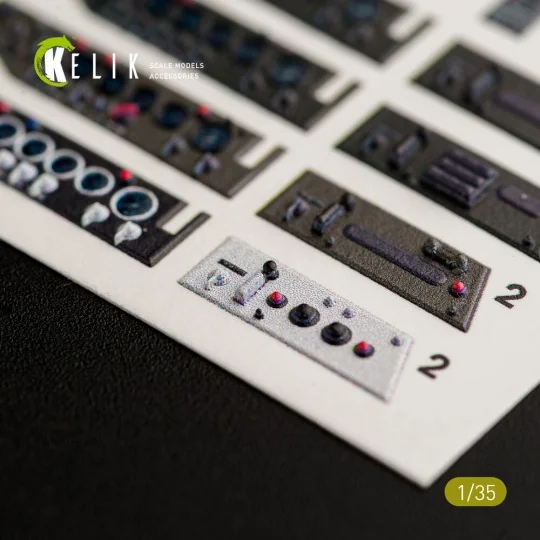 Unimog 404 interior 3D decals for ICM kit 1/35 - Kelik K35008