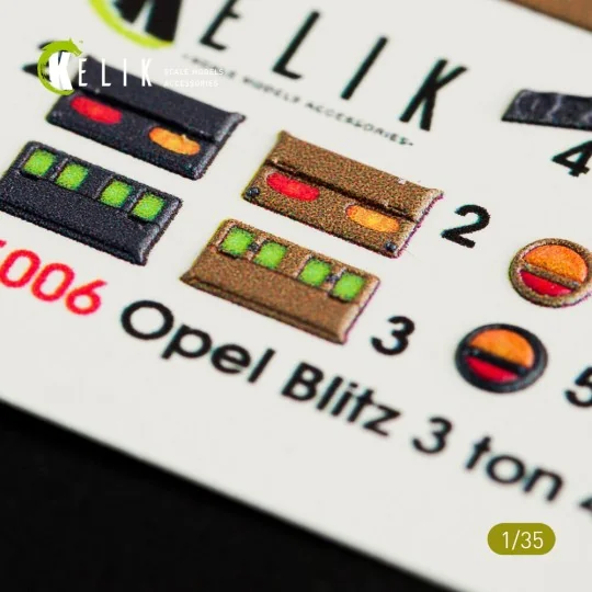 Opel Blitz 3ton 4x2 interior 3D decals for Tamiya kit, 1/35 - Kelik...