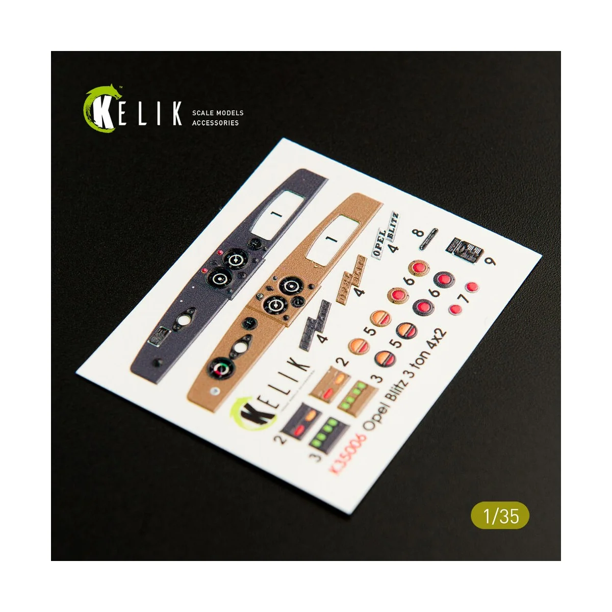 Opel Blitz 3ton 4x2 interior 3D decals for Tamiya kit, 1/35 - Kelik...