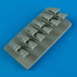 P-40M/N Warhawk exhaust-fishtail (HAS), 1/48 - Quickboost QB48 442