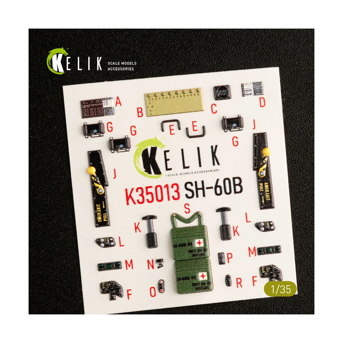 SH-60F Ocean Hawk interior 3D decals for Kitty Hawk / Zimimodel kit...