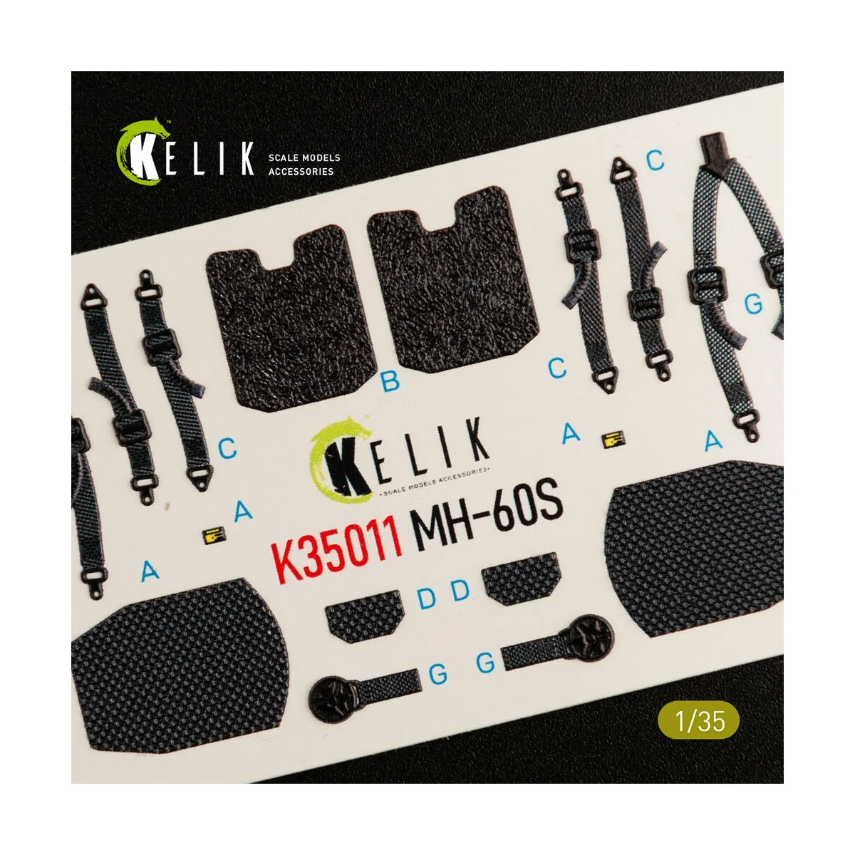 MH-60S Knight Hawk interior 3D decals for Kitty Hawk / Zimimodel ki...