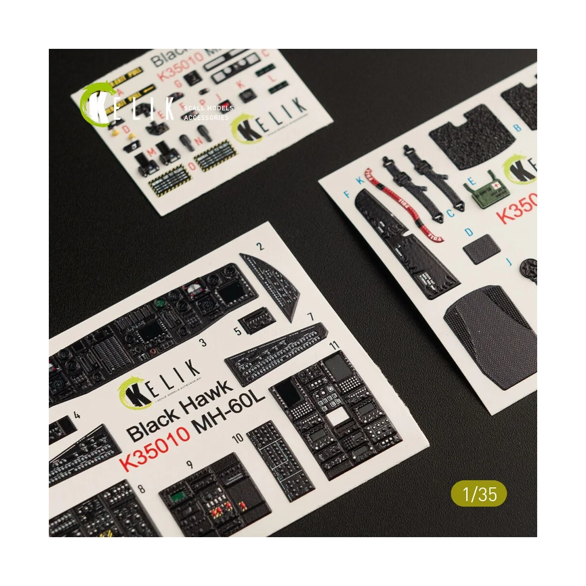 MH-60L Black Hawk interior 3D decals for Kitty Hawk / Zimimodel kit...