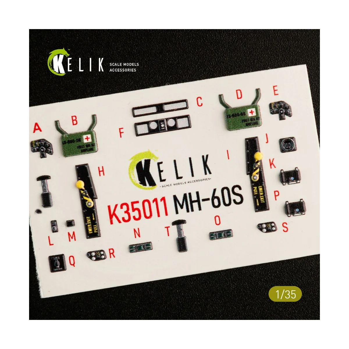 MH-60S Knight Hawk interior 3D decals for Kitty Hawk / Zimimodel ki...