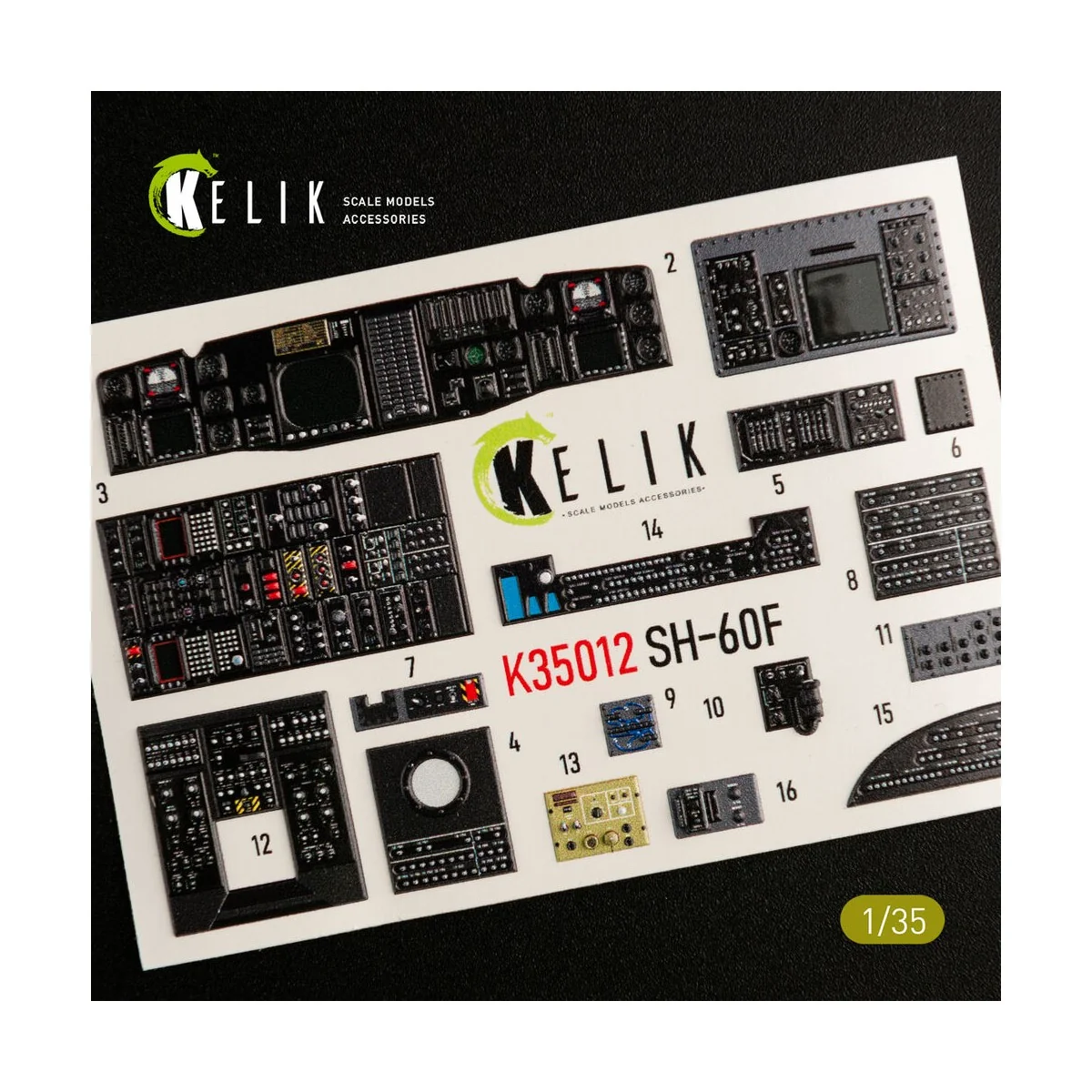 SH-60F Ocean Hawk interior 3D decals for Kitty Hawk / Zimimodel kit...