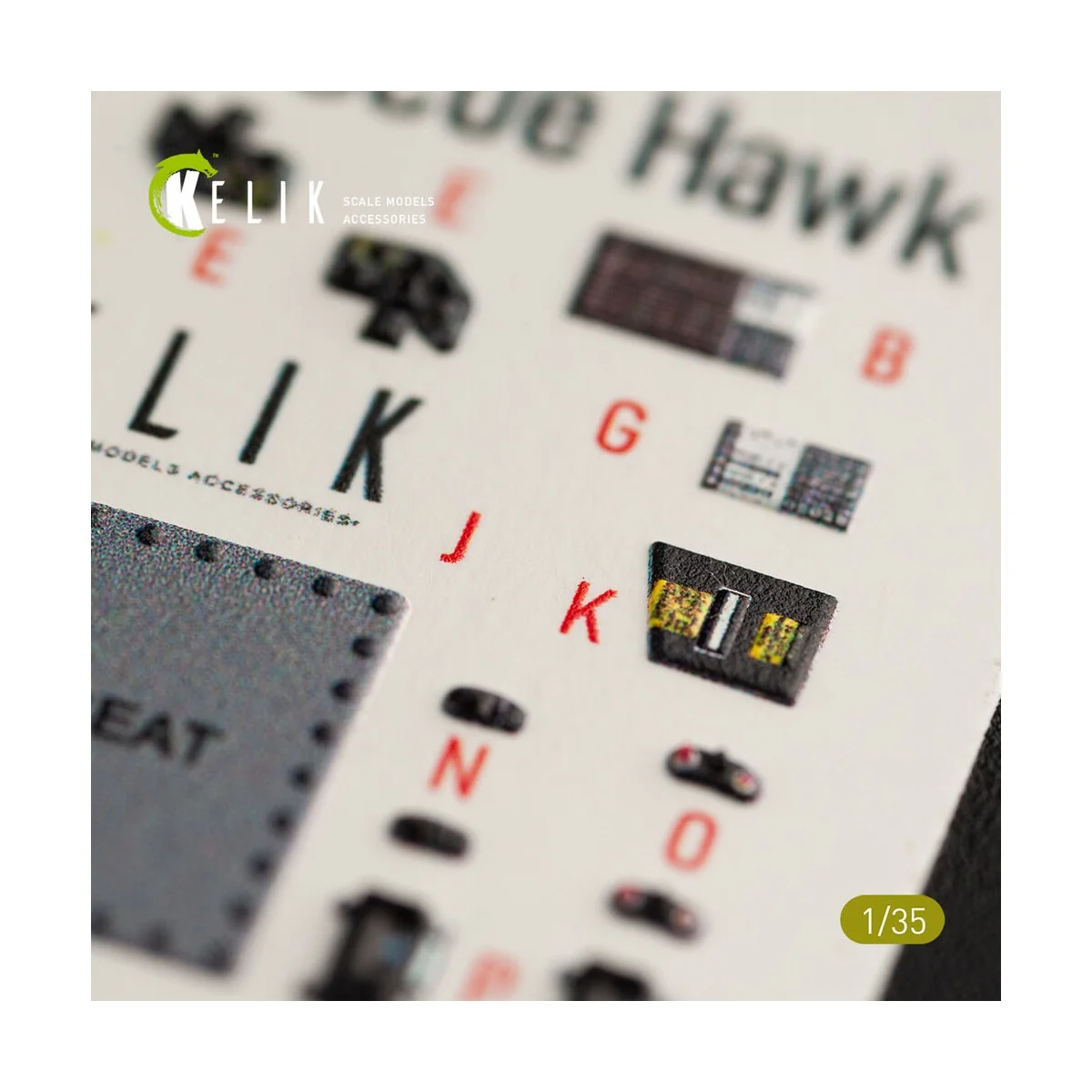HH-60H Rescue Hawk interior 3D decals for Kitty Hawk / Zimimodel ki...