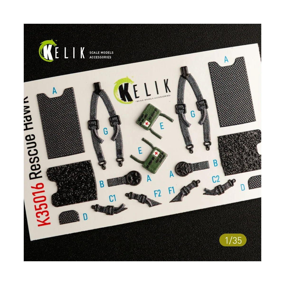 HH-60H Rescue Hawk interior 3D decals for Kitty Hawk / Zimimodel ki...