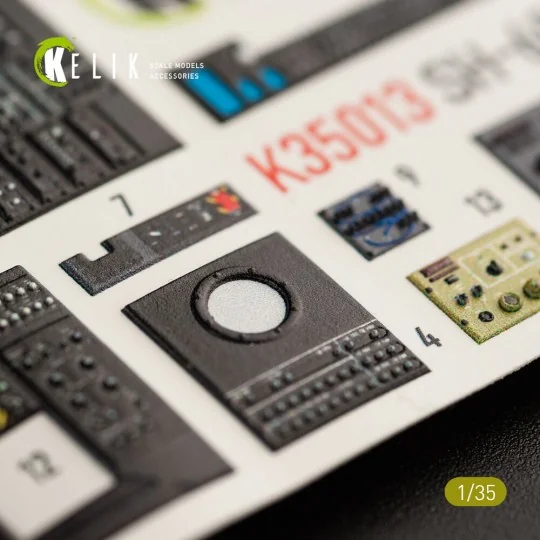 SH-60B interior 3D decals for Kitty Hawk / Zimimodel kit 1/35 - Kel...