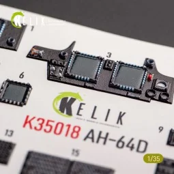 AH-64D Apache interior 3D decals for Takom kit 1/35 - Kelik K35018