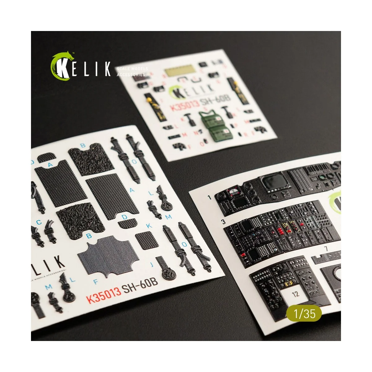 SH-60B interior 3D decals for Kitty Hawk / Zimimodel kit, 1/35 - Ke...