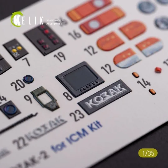 Kozak-2 Ukrainian MRAP 3D decals for ICM kit, 1/35 - Kelik K35020