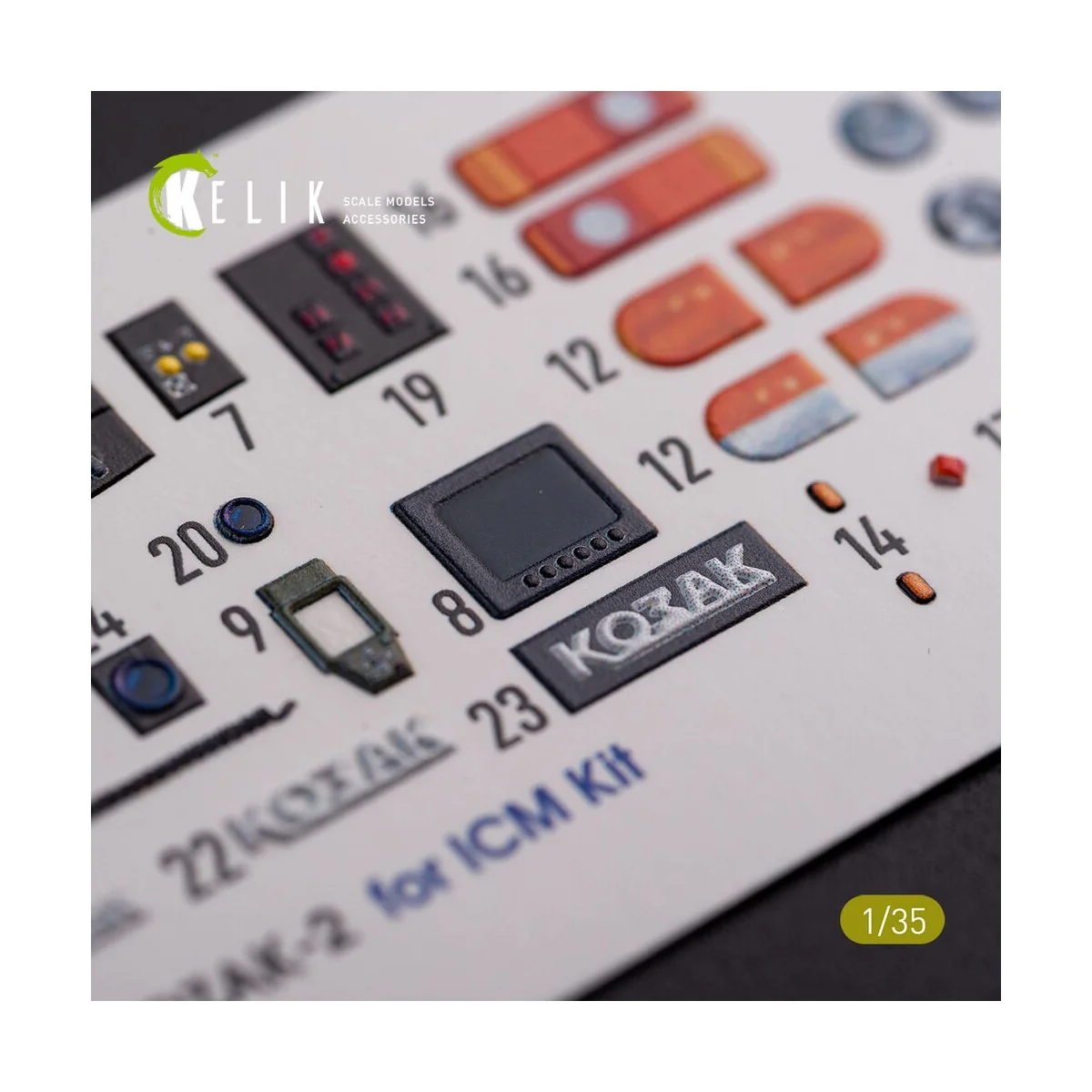 Kozak-2 Ukrainian MRAP 3D decals for ICM kit, 1/35 - Kelik K35020