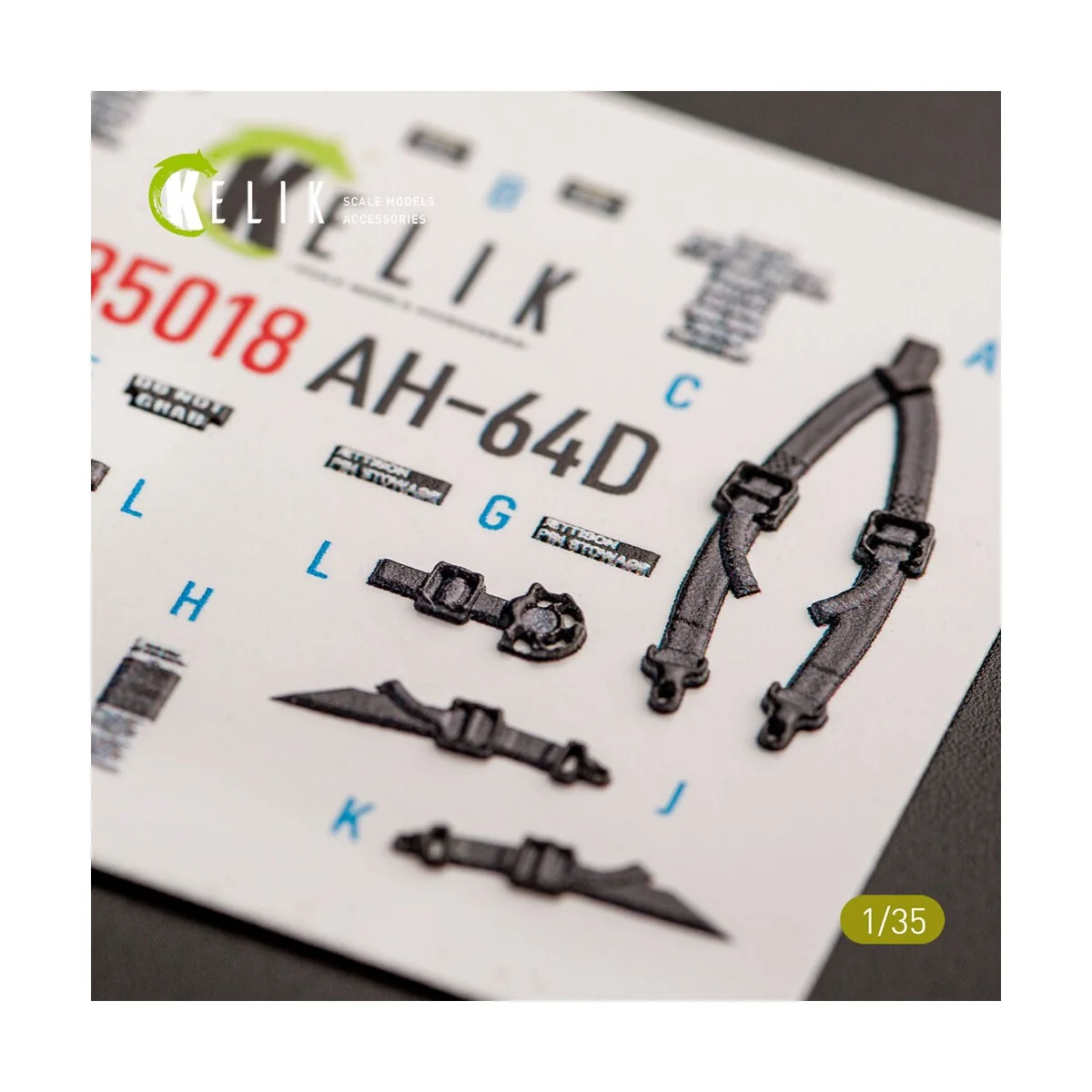 AH-64D Apache interior 3D decals for Takom kit 1/35 - Kelik K35018