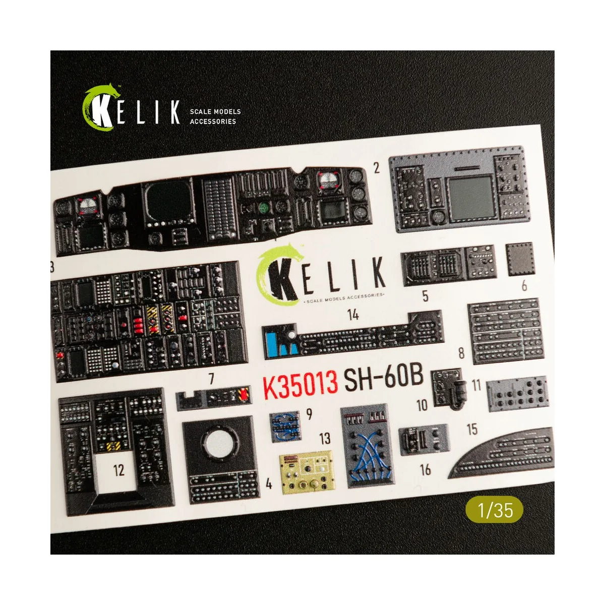 SH-60B interior 3D decals for Kitty Hawk / Zimimodel kit, 1/35 - Ke...