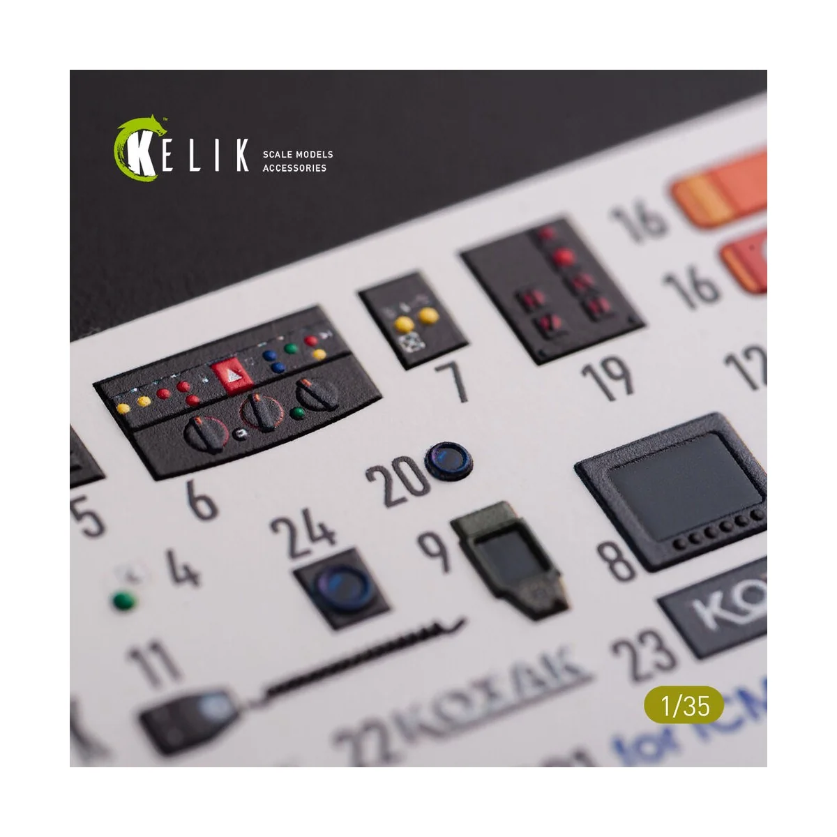 Kozak-001 Ukrainian MRAP 3D decals for ICM kit 1/35 - Kelik K35022