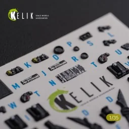 AH-64D Apache interior 3D decals for Meng kit 1/35 - Kelik K35026