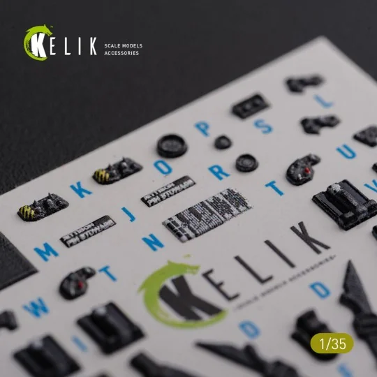 AH-64D Apache interior 3D decals for Meng kit 1/35 - Kelik K35026 AH-64D Apache interior 3D decals for Meng kit 1/35 - Kelik K35026