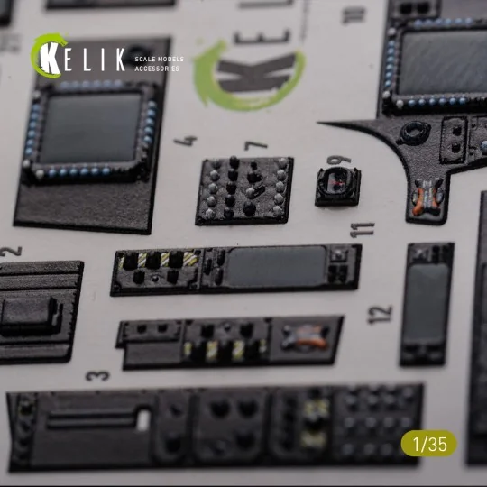 AH-64D Apache interior 3D decals for Meng kit 1/35 - Kelik K35026 AH-64D Apache interior 3D decals for Meng kit 1/35 - Kelik K35026