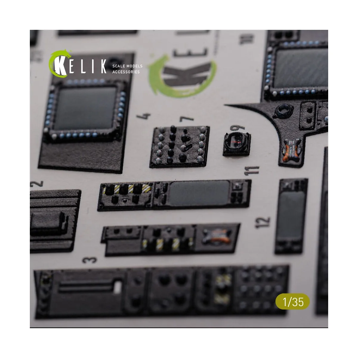 AH-64D Apache interior 3D decals for Meng kit, 1/35 - Kelik K35026