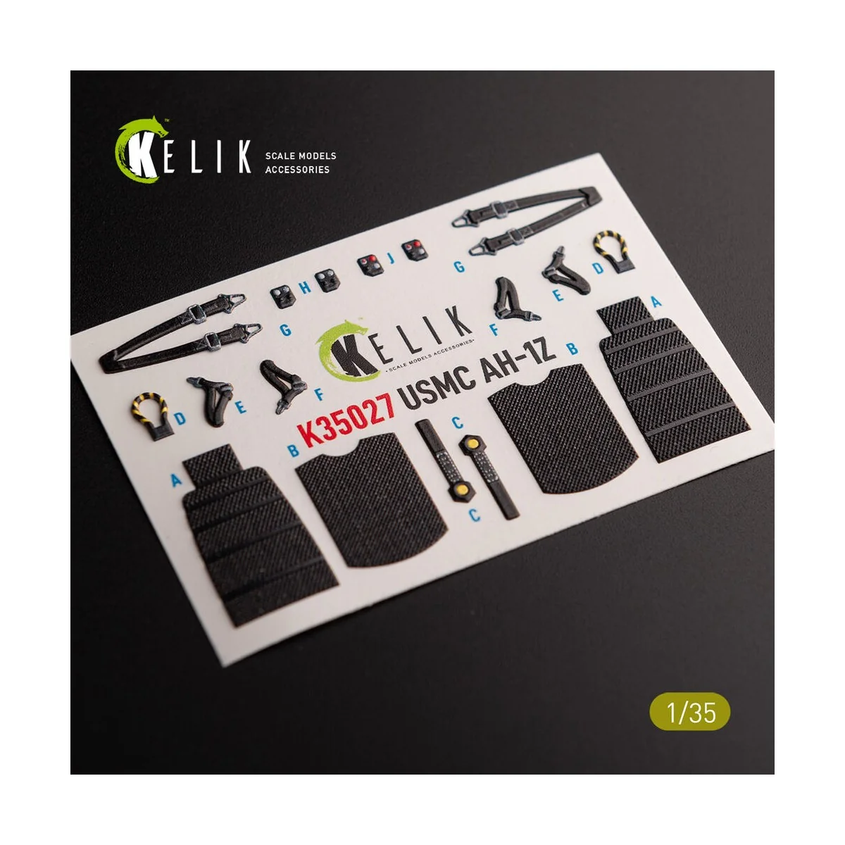 AH-1Z interior 3D decals for Academy kit 1/35 - Kelik K35027