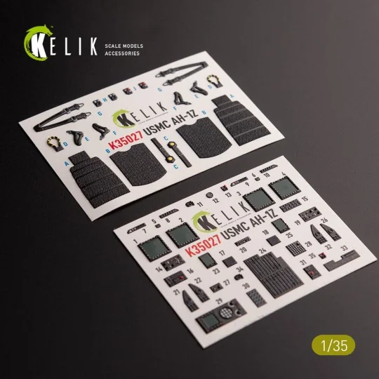 AH-1Z interior 3D decals for Academy kit, 1/35 - Kelik K35027