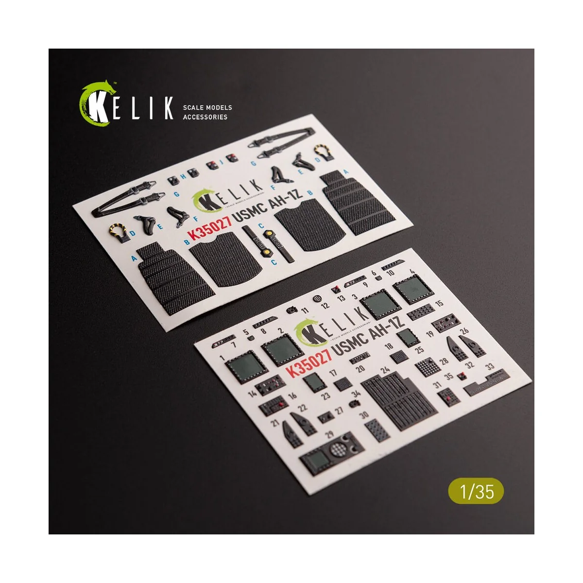 AH-1Z interior 3D decals for Academy kit 1/35 - Kelik K35027