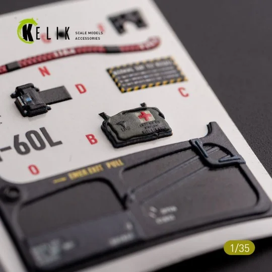 UH-60L interior 3D decals for Academy kit 1/35 - Kelik K35031