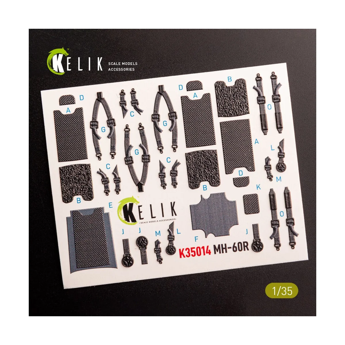MH-60R interior 3D decals for Kitty Hawk kit, 1/35 - Kelik K35014