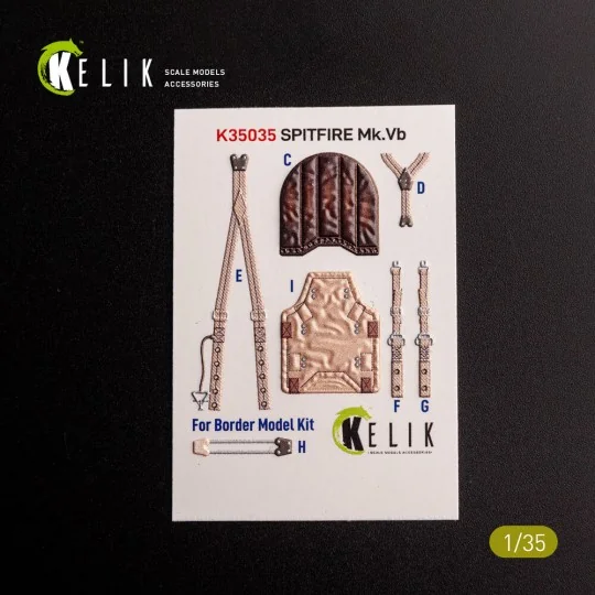 Spitfire Mk.VB - interior 3D decals for Border Models kit 1/35 - Ke...