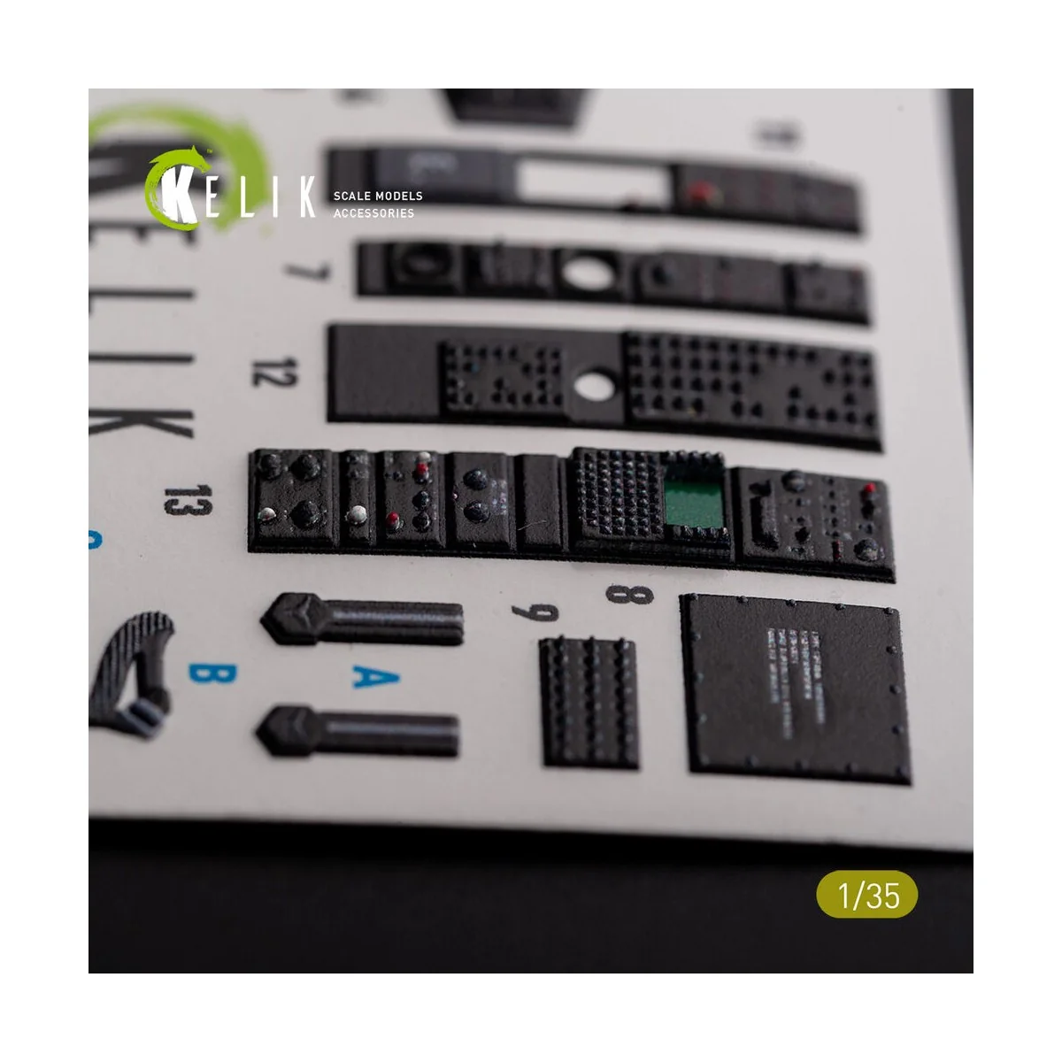 AH-1W interior 3D decals for Academy kit 1/35 - Kelik K35032