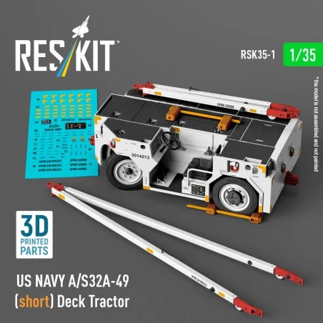 US NAVY A/S32A-49 (short) Deck Tractor (3D Printed model kit), 1/35...