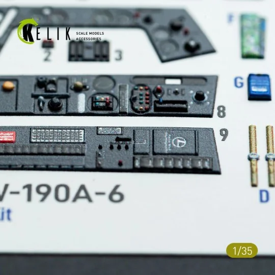 FW-190A-6 - interior 3D decals for Border Models kit 1/35 - Kelik K...