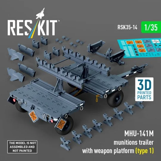 MHU-141M munitions trailer with weapon platform (type 1) (3D Printe... MHU-141M munitions trailer with weapon platform (type 1) (3D Printe...