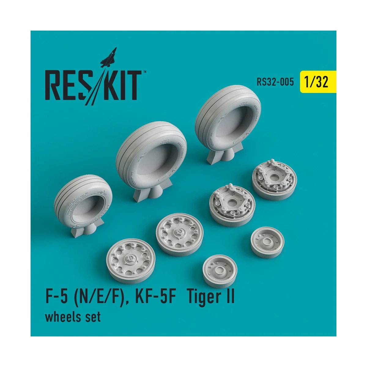 F-5 (N, E, F) Tiger II/KF-5F wheels set, 1/32 - ResKit Models RS32-...