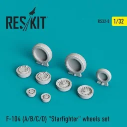 F-104 (A, B, C, D) Starfighter wheels set, 1/32 - ResKit Models RS3...