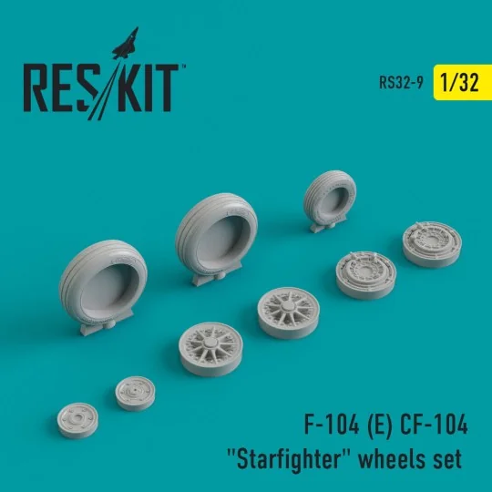 F-104E/CF-104 Starfighter wheels set 1/32 - ResKit Models RS32-0009